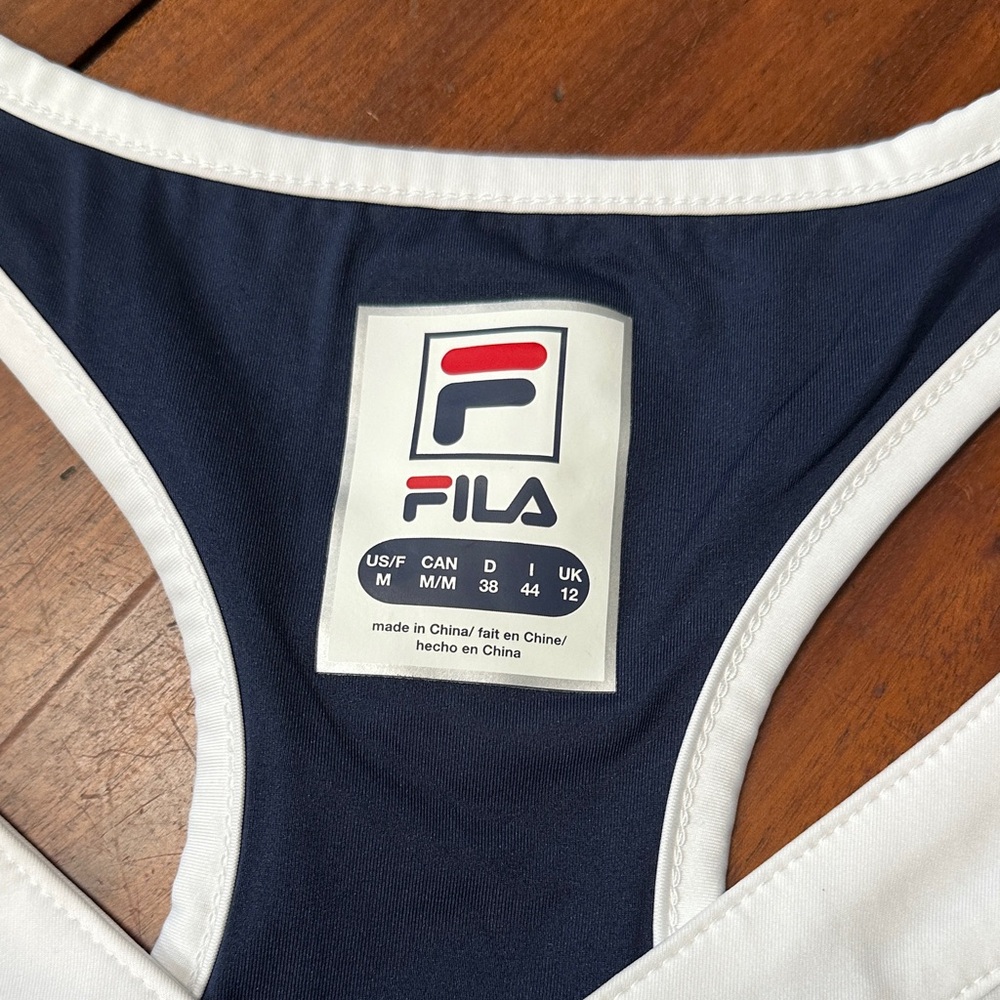 Fila Black and White Athletic Dress with Red Highlights - Picture 14 of 16